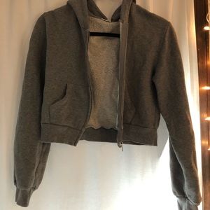 Cropped gray hoodie